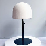 Maxbell Hat Display Stand Metal Hat Rack for Cabinet Office Wig Styling Practice Black