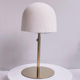 Maxbell Hat Display Stand Metal Hat Rack for Cabinet Office Wig Styling Practice Gold