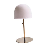 Maxbell Hat Display Stand Metal Hat Rack for Cabinet Office Wig Styling Practice Gold