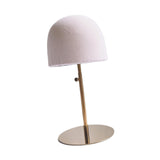 Maxbell Hat Display Stand Metal Hat Rack for Cabinet Office Wig Styling Practice Gold