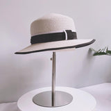 Maxbell Hat Display Stand Metal Hat Rack for Cabinet Office Wig Styling Practice Silver
