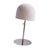 Maxbell Hat Display Stand Metal Hat Rack for Cabinet Office Wig Styling Practice Silver