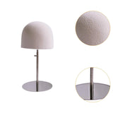 Maxbell Hat Display Stand Metal Hat Rack for Cabinet Office Wig Styling Practice Silver