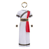 Maxbell Children Roman Costumes Set Robe Stage Cosplay Belt Historical Theme Outfits 110