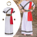 Maxbell Children Roman Costumes Set Robe Stage Cosplay Belt Historical Theme Outfits 110