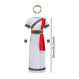 Maxbell Children Roman Costumes Set Robe Stage Cosplay Belt Historical Theme Outfits 110