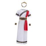 Maxbell Children Roman Costumes Set Robe Stage Cosplay Belt Historical Theme Outfits 130