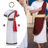 Maxbell Children Roman Costumes Set Robe Stage Cosplay Belt Historical Theme Outfits 130
