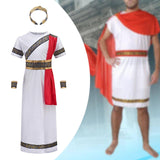 Maxbell Children Roman Costumes Set Robe Stage Cosplay Belt Historical Theme Outfits 140