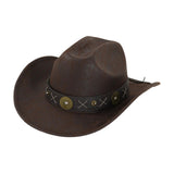 Maxbell Western Cowboy Hat for Women Men Fedora Hat for Outdoor Performance Carnival Style A