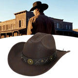 Maxbell Western Cowboy Hat for Women Men Fedora Hat for Outdoor Performance Carnival Style A