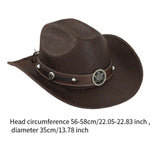 Maxbell Western Cowboy Hat for Women Men Fedora Hat for Outdoor Performance Carnival Style B
