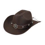 Maxbell Western Cowboy Hat for Women Men Fedora Hat for Outdoor Performance Carnival Style B