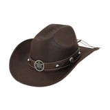 Maxbell Western Cowboy Hat for Women Men Fedora Hat for Outdoor Performance Carnival Style B