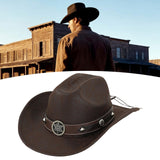 Maxbell Western Cowboy Hat for Women Men Fedora Hat for Outdoor Performance Carnival Style B