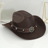 Maxbell Western Cowboy Hat for Women Men Fedora Hat for Outdoor Performance Carnival Style B