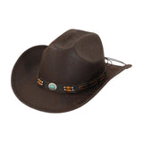 Maxbell Western Cowboy Hat for Women Men Fedora Hat for Outdoor Performance Carnival Style C