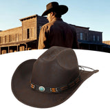 Maxbell Western Cowboy Hat for Women Men Fedora Hat for Outdoor Performance Carnival Style C