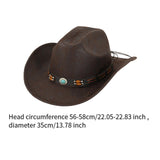 Maxbell Western Cowboy Hat for Women Men Fedora Hat for Outdoor Performance Carnival Style C