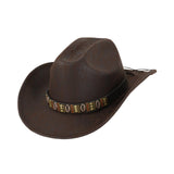 Maxbell Western Cowboy Hat for Women Men Fedora Hat for Outdoor Performance Carnival Style D