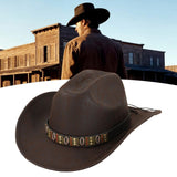 Maxbell Western Cowboy Hat for Women Men Fedora Hat for Outdoor Performance Carnival Style D