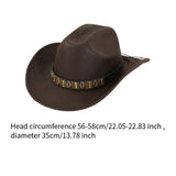 Maxbell Western Cowboy Hat for Women Men Fedora Hat for Outdoor Performance Carnival Style D