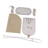 Maxbell PU Leather Bag Making Kit DIY Crochet Bag Set for Crossbody Handbag Supplies White