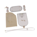 Maxbell PU Leather Bag Making Kit DIY Crochet Bag Set for Crossbody Handbag Supplies White