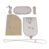 Maxbell PU Leather Bag Making Kit DIY Crochet Bag Set for Crossbody Handbag Supplies White