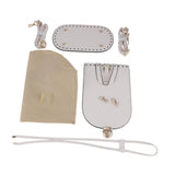Maxbell PU Leather Bag Making Kit DIY Crochet Bag Set for Crossbody Handbag Supplies White