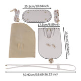 Maxbell PU Leather Bag Making Kit DIY Crochet Bag Set for Crossbody Handbag Supplies White