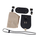 Maxbell PU Leather Bag Making Kit DIY Crochet Bag Set for Crossbody Handbag Supplies Black