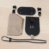 Maxbell PU Leather Bag Making Kit DIY Crochet Bag Set for Crossbody Handbag Supplies Black