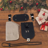 Maxbell PU Leather Bag Making Kit DIY Crochet Bag Set for Crossbody Handbag Supplies Black