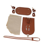Maxbell PU Leather Bag Making Kit DIY Crochet Bag Set for Crossbody Handbag Supplies Brown