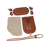 Maxbell PU Leather Bag Making Kit DIY Crochet Bag Set for Crossbody Handbag Supplies Brown