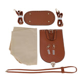 Maxbell PU Leather Bag Making Kit DIY Crochet Bag Set for Crossbody Handbag Supplies Brown