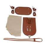 Maxbell PU Leather Bag Making Kit DIY Crochet Bag Set for Crossbody Handbag Supplies Brown