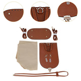 Maxbell PU Leather Bag Making Kit DIY Crochet Bag Set for Crossbody Handbag Supplies Brown