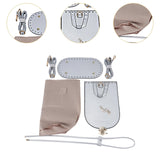 Maxbell Handmade PU Leather Bag Making Kit Shoulder Strap with Hardware Accessory Silver