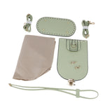 Maxbell Handmade PU Leather Bag Making Kit Shoulder Strap with Hardware Accessory Green