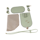 Maxbell Handmade PU Leather Bag Making Kit Shoulder Strap with Hardware Accessory Green