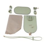 Maxbell Handmade PU Leather Bag Making Kit Shoulder Strap with Hardware Accessory Green