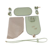 Maxbell Handmade PU Leather Bag Making Kit Shoulder Strap with Hardware Accessory Green