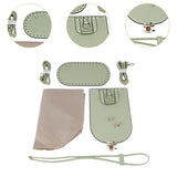 Maxbell Handmade PU Leather Bag Making Kit Shoulder Strap with Hardware Accessory Green