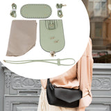 Maxbell Handmade PU Leather Bag Making Kit Shoulder Strap with Hardware Accessory Green