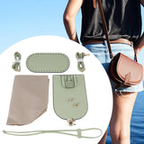 Maxbell Handmade PU Leather Bag Making Kit Shoulder Strap with Hardware Accessory Green