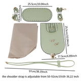 Maxbell Handmade PU Leather Bag Making Kit Shoulder Strap with Hardware Accessory Green