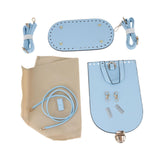 Maxbell Handmade PU Leather Bag Making Kit Shoulder Strap with Hardware Accessory Blue