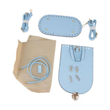 Maxbell Handmade PU Leather Bag Making Kit Shoulder Strap with Hardware Accessory Blue